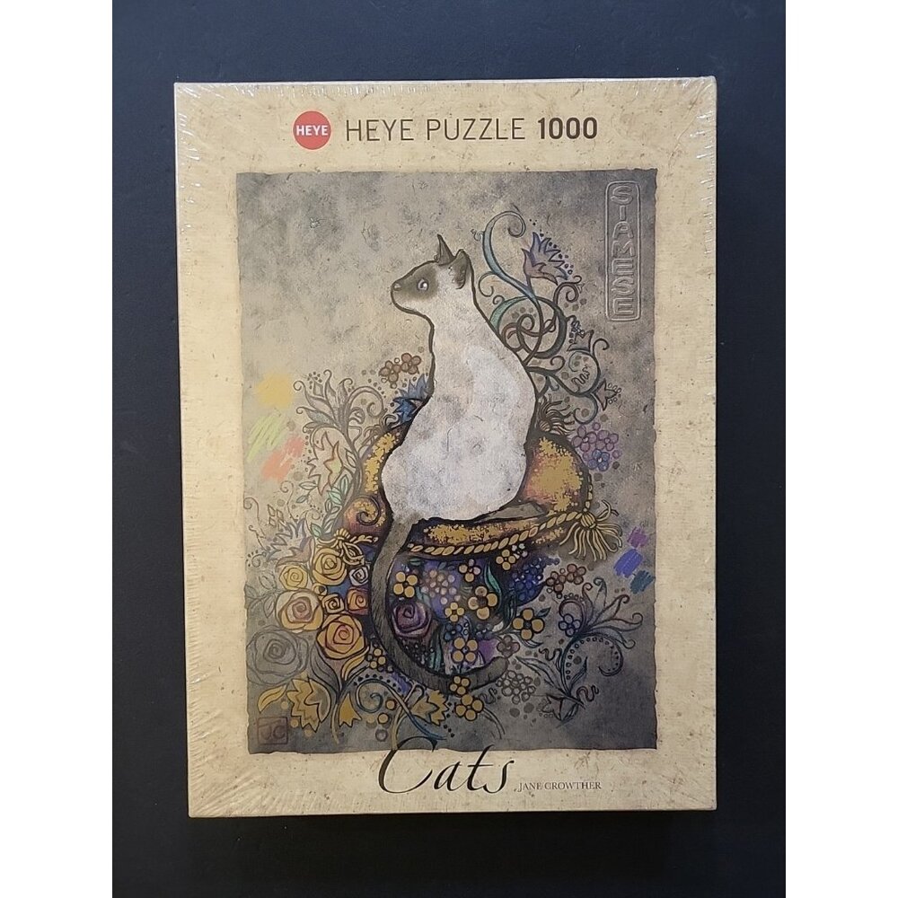 🧩Jane Crowther #29610 Siamese HEYE Puzzle 1000 T 19.7x27.6 Jigsaw Katzen Cats🧩